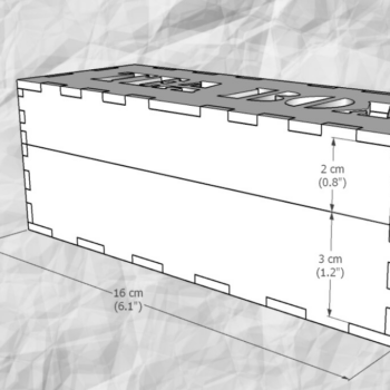 Intra απο ξύλο plywood 3mm-4mm πάχος – Κουτί τσαγιού | | Κοπή λέιζερ | Κουτί σερβιρίσματος Δίασταση  20x20 cm INTRAFABR-84160587 - Image 2
