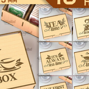 Intra απο ξύλο plywood 3mm-4mm πάχος – Κουτιά τσαγιού Δέσμη κοπής με λέιζερ. Φακελάκι τσαγιού Δίασταση  20x20 cm INTRAFABR-97306609 - Image 1