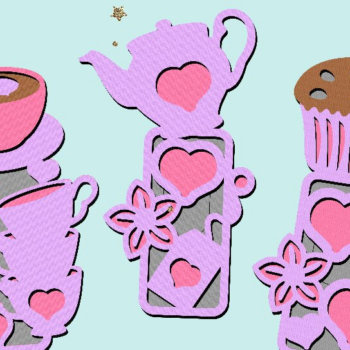 Intra απο ξύλο plywood 3mm-4mm πάχος – Σημάδια βιβλίου τσαγιού τροφίμων Δίασταση  20x20 cm INTRAFABR-108531336 - Image 4