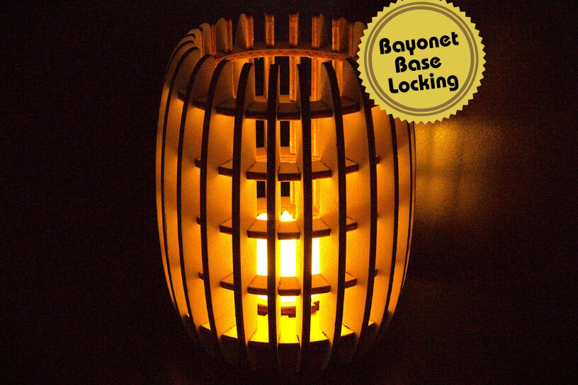 Intra απο ξύλο plywood 3mm-4mm πάχος – Φωτάκι Τσαγιού - Κηροπήγιο - Μπαγιονέτα Δίασταση  20x20 cm INTRAFABR-103029695