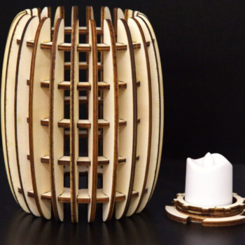 Intra απο ξύλο plywood 3mm-4mm πάχος – Φωτάκι Τσαγιού - Κηροπήγιο - Μπαγιονέτα Δίασταση  20x20 cm INTRAFABR-103029695 - Image 2