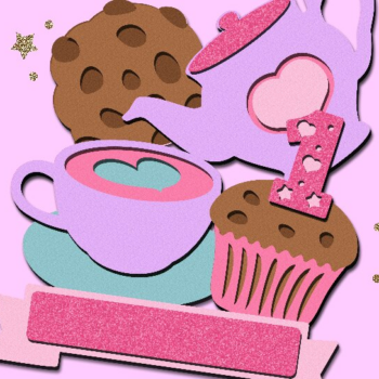 Intra απο ξύλο plywood 3mm-4mm πάχος – Tea Party Cake Topper Δίασταση  20x20 cm INTRAFABR-94092094 - Image 4