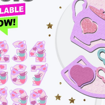 Intra απο ξύλο plywood 3mm-4mm πάχος – Tea Party Numbers 3D Δίασταση  20x20 cm INTRAFABR-77633293 - Image 1