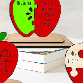 Intra απο ξύλο plywood 3mm-4mm πάχος – Δάσκαλος 3D δώρο Apple Puzzle Αποφοίτηση Δίασταση  20x20 cm INTRAFABR-103443599 - Image 1