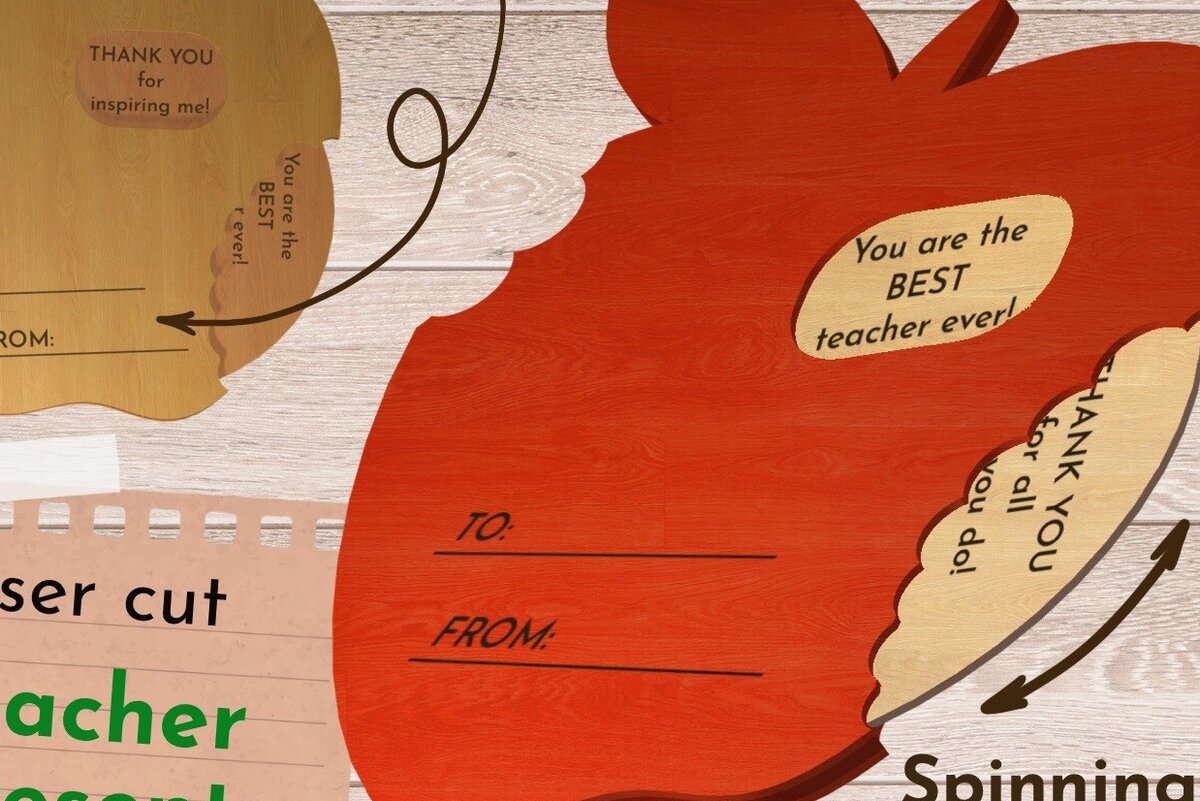 Intra απο ξύλο plywood 3mm-4mm πάχος – Δώρο Εκτίμησης Δασκάλου, Layered Apple Δίασταση  20x20 cm INTRAFABR-68374614