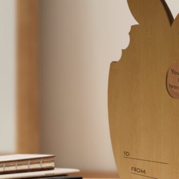Intra απο ξύλο plywood 3mm-4mm πάχος – Δώρο Εκτίμησης Δασκάλου, Layered Apple Δίασταση  20x20 cm INTRAFABR-68374614 - Image 3