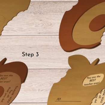 Intra απο ξύλο plywood 3mm-4mm πάχος – Δώρο Εκτίμησης Δασκάλου, Layered Apple Δίασταση  20x20 cm INTRAFABR-68374614 - Image 4