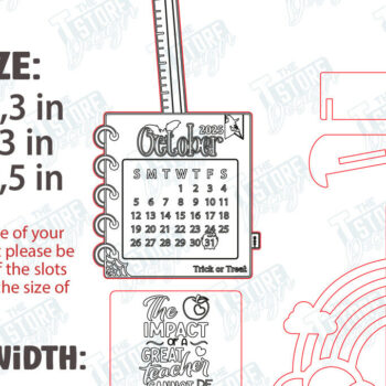 Intra απο ξύλο plywood 3mm-4mm πάχος – Ημερολόγιο Δασκάλων | Επιτραπέζιο Ημερολόγιο |CNC Δίασταση  20x20 cm INTRAFABR-117183507 - Image 3