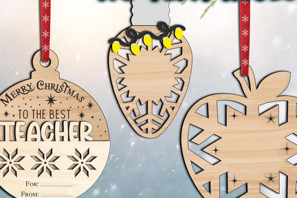 Intra απο ξύλο plywood 3mm-4mm πάχος – Δάσκαλος Χριστουγεννιάτικο Στολίδι Δώρο Προπονητής Δίασταση  20x20 cm INTRAFABR-107506509