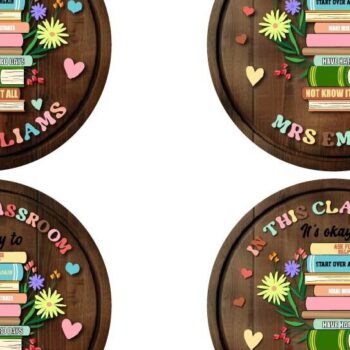 Intra απο ξύλο plywood 3mm-4mm πάχος – Αρχείο αποκοπής πινακίδας καλωσορίσματος στην τάξη δασκάλων Δίασταση 20x20 cm INTRAFABR-120182770 - Image 1