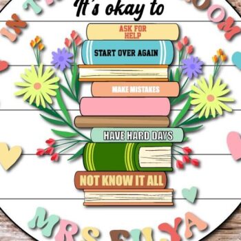 Intra απο ξύλο plywood 3mm-4mm πάχος – Αρχείο αποκοπής πινακίδας καλωσορίσματος στην τάξη δασκάλων Δίασταση 20x20 cm INTRAFABR-120182770 - Image 6