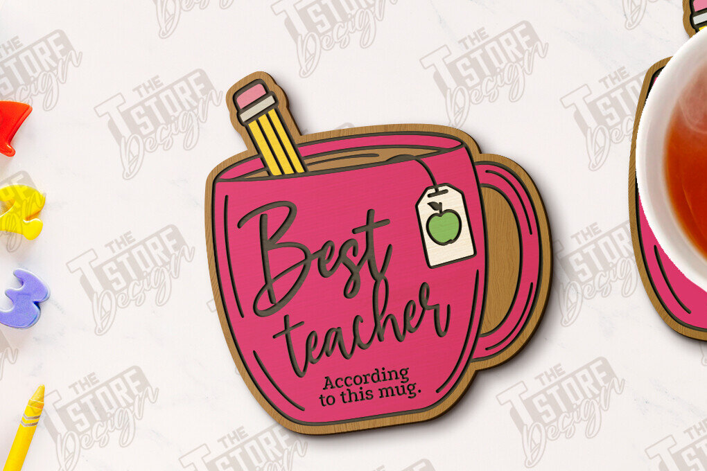 Intra απο ξύλο plywood 3mm-4mm πάχος – Δάσκαλος σουβέρ | Σχολείο | Κύπελλο σουβέρ Δίασταση  20x20 cm INTRAFABR-118678806