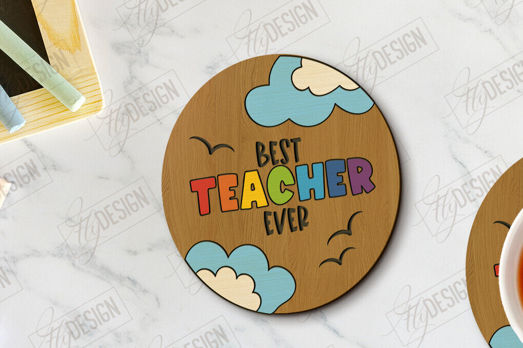 Intra απο ξύλο plywood 3mm-4mm πάχος – Δάσκαλος σουβέρ | Σχολείο | Κύπελλο σουβέρ Δίασταση  20x20 cm INTRAFABR-118349416