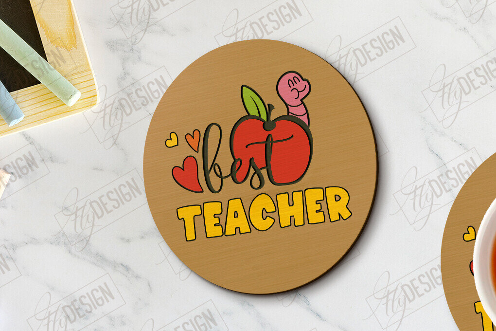 Intra απο ξύλο plywood 3mm-4mm πάχος – Δάσκαλος σουβέρ | Σχολείο | Κύπελλο σουβέρ Δίασταση  20x20 cm INTRAFABR-118349409