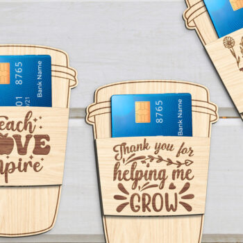 Intra απο ξύλο plywood 3mm-4mm πάχος – Δωροθήκη για καφέ δασκάλα Δίασταση  20x20 cm INTRAFABR-99080283 - Image 1