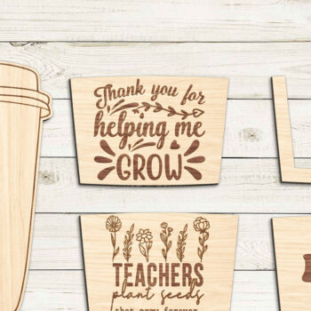 Intra απο ξύλο plywood 3mm-4mm πάχος – Δωροθήκη για καφέ δασκάλα Δίασταση  20x20 cm INTRAFABR-99080283 - Image 3