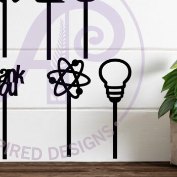 Intra απο ξύλο plywood 3mm-4mm πάχος – Teacher Cupcake Toppers, 8 σχέδια Δίασταση 20x20 cm INTRAFABR-94625307 - Image 3