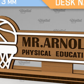 Intra απο ξύλο plywood 3mm-4mm πάχος – Κοπή με λέιζερ ονομαστικής πλάκας γραφείου δασκάλου Δίασταση  20x20 cm INTRAFABR-103440978 - Image 1