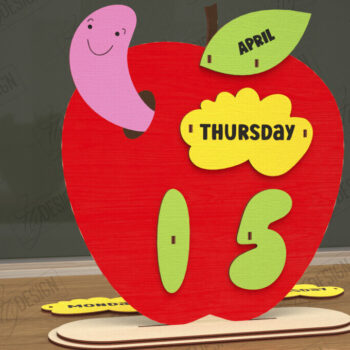 Intra απο ξύλο plywood 3mm-4mm πάχος – Διαρκές Ημερολόγιο Επιτραπέζιου Δασκάλου | CNC Δίασταση  20x20 cm INTRAFABR-115495780 - Image 1