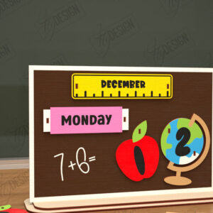 Intra απο ξύλο plywood 3mm-4mm πάχος – Διαρκές Ημερολόγιο Επιτραπέζιου Δασκάλου | CNC Δίασταση  20x20 cm INTRAFABR-115495851