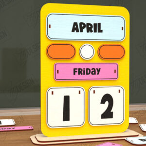 Intra απο ξύλο plywood 3mm-4mm πάχος – Διαρκές Ημερολόγιο Επιτραπέζιου Δασκάλου | CNC Δίασταση  20x20 cm INTRAFABR-115495931