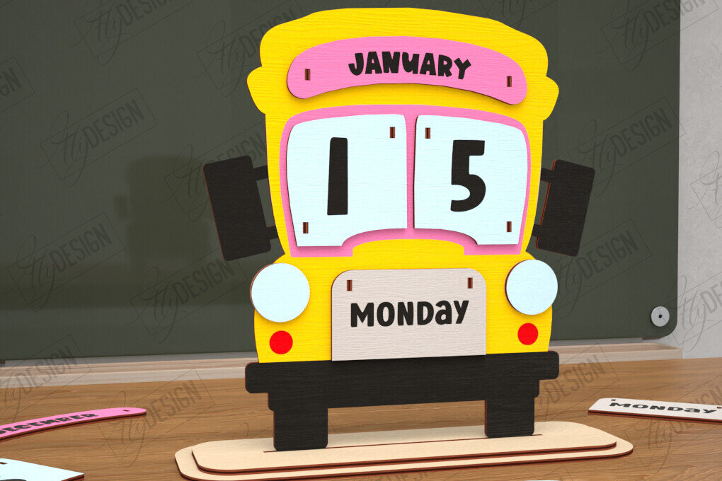 Intra απο ξύλο plywood 3mm-4mm πάχος – Διαρκές Ημερολόγιο Επιτραπέζιου Δασκάλου | CNC Δίασταση  20x20 cm INTRAFABR-115495959