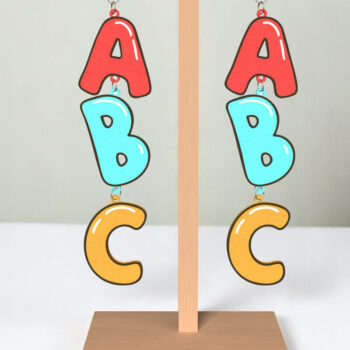 Intra απο ξύλο plywood 3mm-4mm πάχος – Δασκάλα Σκουλαρίκια Bundle Cut Laser Δίασταση  5x5 cm INTRAFABR-121988940 - Image 6