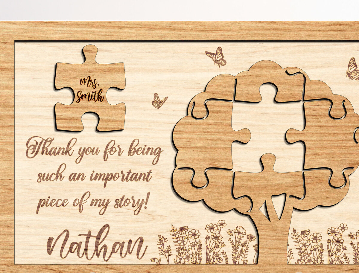 Intra απο ξύλο plywood 3mm-4mm πάχος – Αρχείο κοπής λέιζερ Gift Teacher Δίασταση  20x20 cm INTRAFABR-99207138