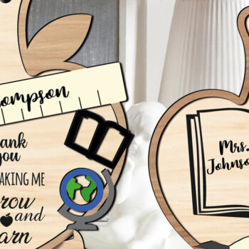 Intra απο ξύλο plywood 3mm-4mm πάχος – Δώρα Δασκάλων Ευχαριστούμε Διοικητικό Σχολείο Δίασταση  20x20 cm INTRAFABR-103443844 - Image 1