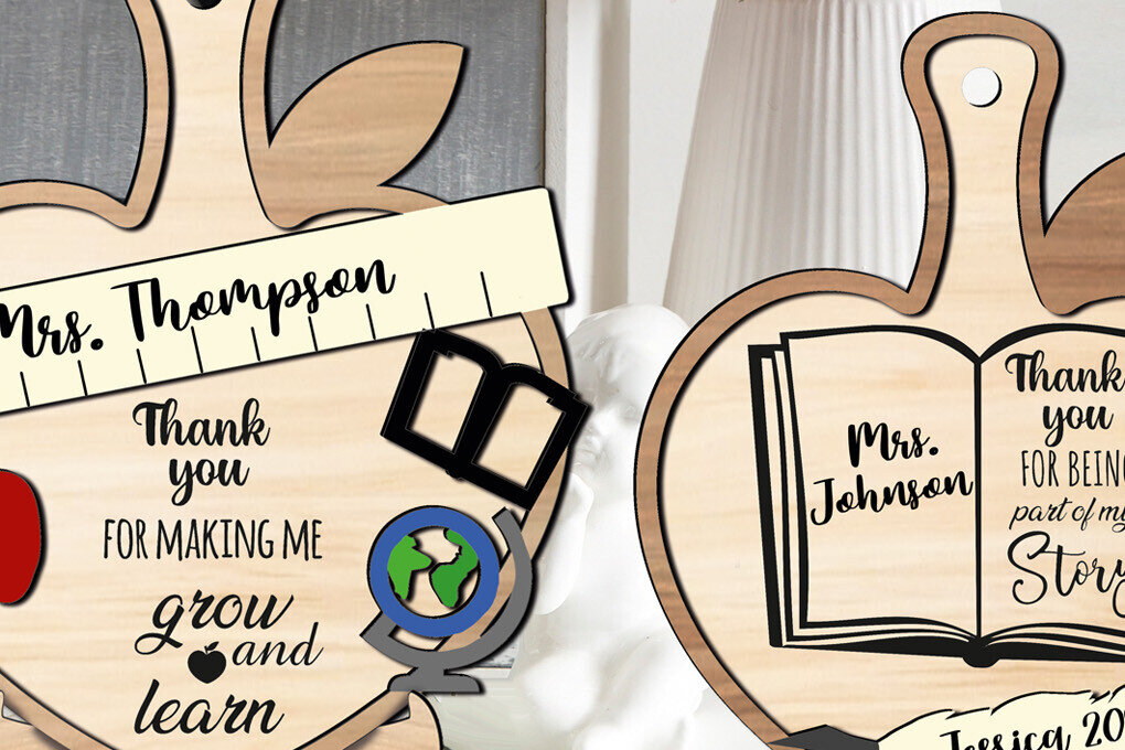 Intra απο ξύλο plywood 3mm-4mm πάχος – Δώρα Δασκάλων Ευχαριστούμε Διοικητικό Σχολείο Δίασταση  20x20 cm INTRAFABR-103443844