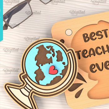 Intra απο ξύλο plywood 3mm-4mm πάχος – Ευχετήρια κάρτα δασκάλου Κοπή λέιζερ Δίασταση 20x20 cm INTRAFABR-95710186 - Image 1