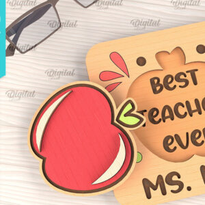 Intra απο ξύλο plywood 3mm-4mm πάχος – Ευχετήρια κάρτα δασκάλου Κοπή λέιζερ Δίασταση 20x20 cm INTRAFABR-95709819