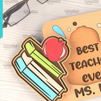 Intra απο ξύλο plywood 3mm-4mm πάχος – Ευχετήρια κάρτα δασκάλου Κοπή λέιζερ Δίασταση 20x20 cm INTRAFABR-95709857 - Image 1