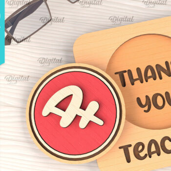 Intra απο ξύλο plywood 3mm-4mm πάχος – Ευχετήρια κάρτα δασκάλου Κοπή λέιζερ Δίασταση 20x20 cm INTRAFABR-95709683 - Image 1