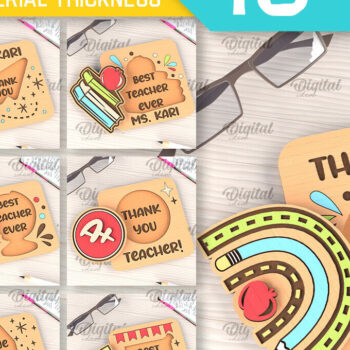 Intra απο ξύλο plywood 3mm-4mm πάχος – Πακέτο ευχετήριων καρτών δασκάλων Δίασταση  20x20 cm INTRAFABR-95714064 - Image 1