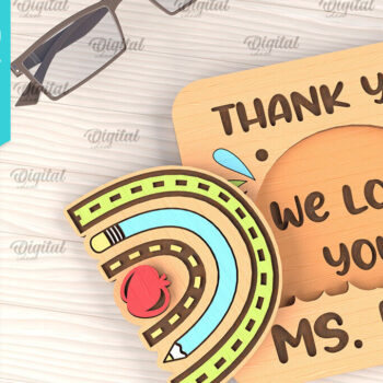 Intra απο ξύλο plywood 3mm-4mm πάχος – Πακέτο ευχετήριων καρτών δασκάλων Δίασταση  20x20 cm INTRAFABR-95714064 - Image 5