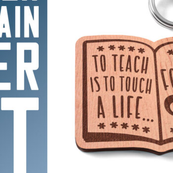 Intra απο ξύλο plywood 3mm-4mm πάχος – Teacher Keychain | Σχολείο Δίασταση  5x5 cm INTRAFABR-60594244 - Image 1