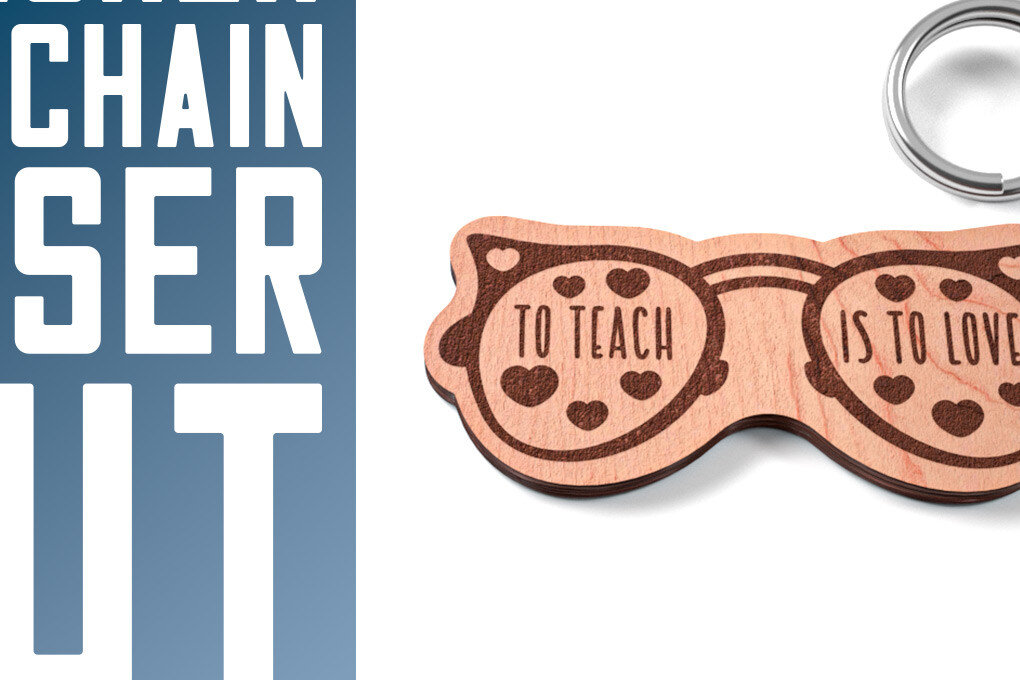 Intra απο ξύλο plywood 3mm-4mm πάχος – Teacher Keychain | Σχολείο Δίασταση  5x5 cm INTRAFABR-60594328