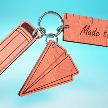 Intra απο ξύλο plywood 3mm-4mm πάχος – Teacher Keychain | Δάσκαλος Δίασταση  5x5 cm INTRAFABR-65563124 - Image 3