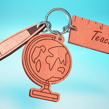 Intra απο ξύλο plywood 3mm-4mm πάχος – Teacher Keychain | Δάσκαλος Δίασταση  5x5 cm INTRAFABR-65563124 - Image 4