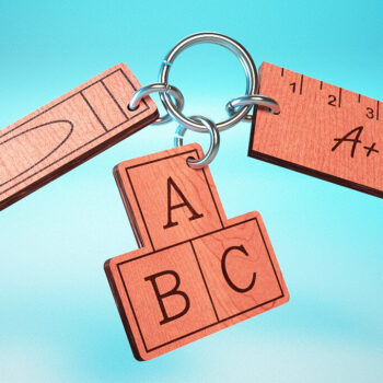 Intra απο ξύλο plywood 3mm-4mm πάχος – Teacher Keychain | Δάσκαλος Δίασταση  5x5 cm INTRAFABR-65563422 - Image 1