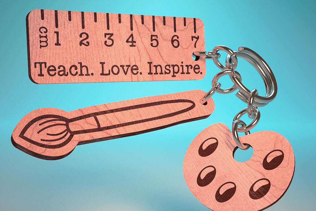 Intra απο ξύλο plywood 3mm-4mm πάχος – Teacher Keychain | Δάσκαλος Δίασταση  5x5 cm INTRAFABR-65201754