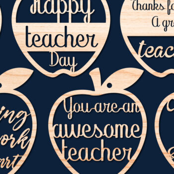 Intra απο ξύλο plywood 3mm-4mm πάχος – Teacher Keychain, Teacher Bundle Δίασταση  5x5 cm INTRAFABR-28714944 - Image 1