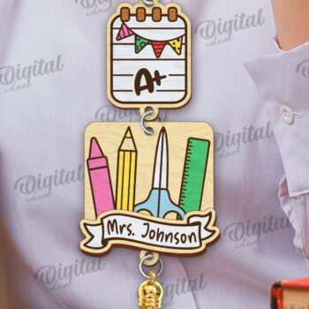 Intra απο ξύλο plywood 3mm-4mm πάχος – Δασκάλα Lanyard Decor Δίασταση  20x20 cm INTRAFABR-120166825 - Image 1