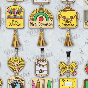 Intra απο ξύλο plywood 3mm-4mm πάχος – Teacher Lanyard Decor Bundle Cut Laser Δίασταση  20x20 cm INTRAFABR-120103855