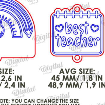 Intra απο ξύλο plywood 3mm-4mm πάχος – Teacher Lanyard Decor Bundle Cut Laser Δίασταση  20x20 cm INTRAFABR-120103855 - Image 2