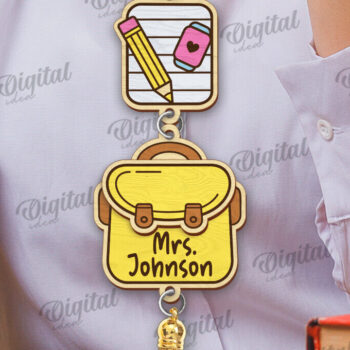 Intra απο ξύλο plywood 3mm-4mm πάχος – Teacher Lanyard Decor Bundle Cut Laser Δίασταση  20x20 cm INTRAFABR-120103855 - Image 6