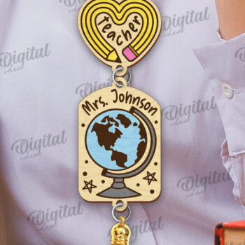 Intra απο ξύλο plywood 3mm-4mm πάχος – Teacher Lanyard Decor Bundle Cut Laser Δίασταση  20x20 cm INTRAFABR-120103855 - Image 9