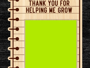 Intra απο ξύλο plywood 3mm-4mm πάχος – Κοπή με λέιζερ θήκη για σημειωματάρια δασκάλου Δίασταση  20x20 cm INTRAFABR-98038488 - Image 1