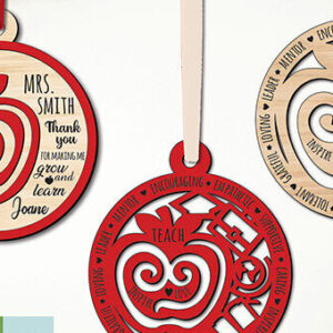 Intra απο ξύλο plywood 3mm-4mm πάχος – Στολίδι δασκάλου Apple Gift Δώρο Δίασταση  20x20 cm INTRAFABR-103451285